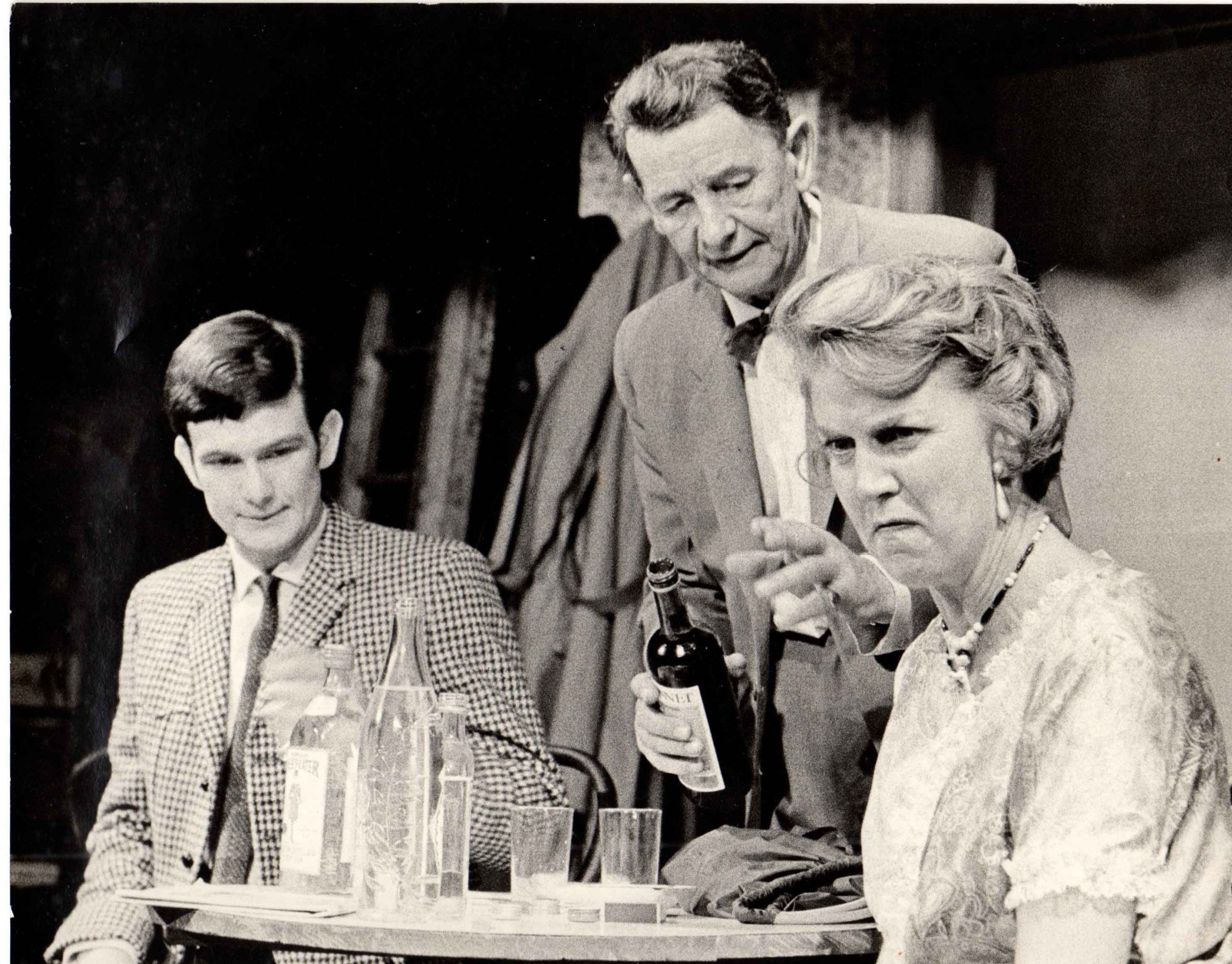 David Foster, Alexander Archdale, Joan Bruce in The Entertainer 1968, photo by John Walsh